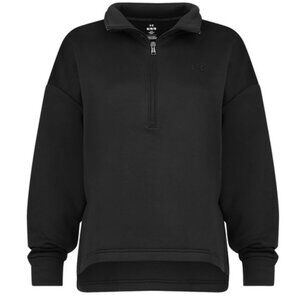 Under Armour Women’s Quarter Zip Fleece Loose Fit Size Medium Black NEW